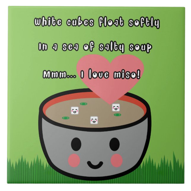 Haiku för Misosoppa Kakelplatta (Framsidan)