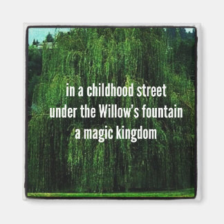 Haiku Fridge Magnet - Under Willow's Fontän