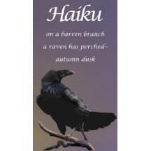 Haiku höst Dusk Raven