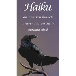 Haiku höst Dusk Raven Poster