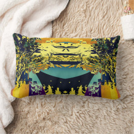 Haiku Japansk Poetry Colorful Mönster Lumbarkudde