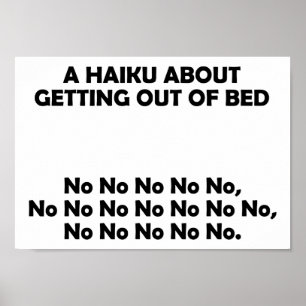 Haiku Komma Ur Sattan Rolig Affisch