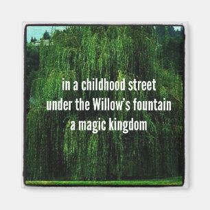 Haikukylmagnet - under pil fontän magnet