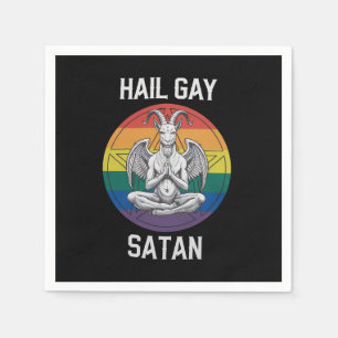 Hail Gay Satan Funny Goth Gothic Goat HGBTQ Pappersservett