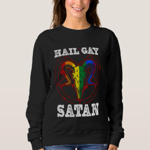 Hail Gay Satan Goth Gay pride Baphomet LGBT Pride T Shirt