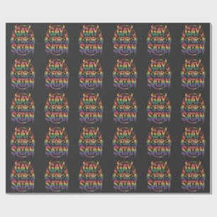 Hail Gay Satan Rainbow Baphomet Djävulen Goat LGBT Presentpapper