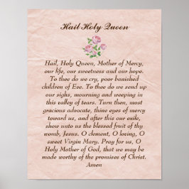 Hail Heliga Drottkatolska Prayer Christian Poster