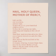 Hail, heliga drottning Prayer Poster