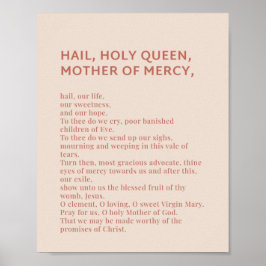 Hail, heliga drottning Prayer Poster