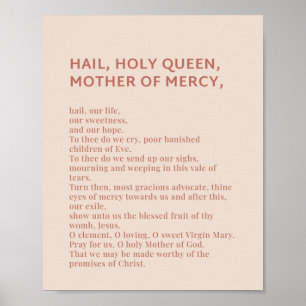 Hail, heliga drottning Prayer Poster
