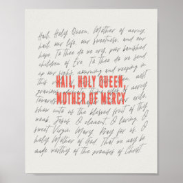 Hail, heliga drottning Prayer Poster