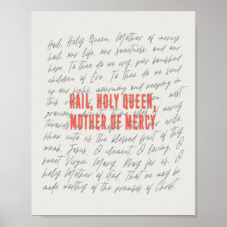 Hail, heliga drottning Prayer Poster