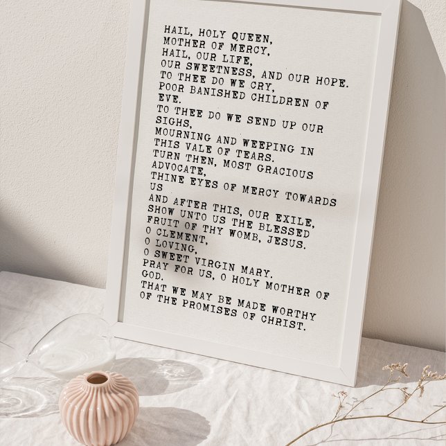 Hail, heliga drottning Prayer Poster (Skapare uppladdad)