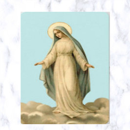 Hail Heliga Queen Virgin Mary Prayer Card Visitkort