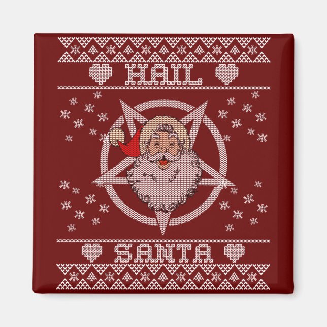 Hail Jultomten Ugly jul Magnet (Framsidan)