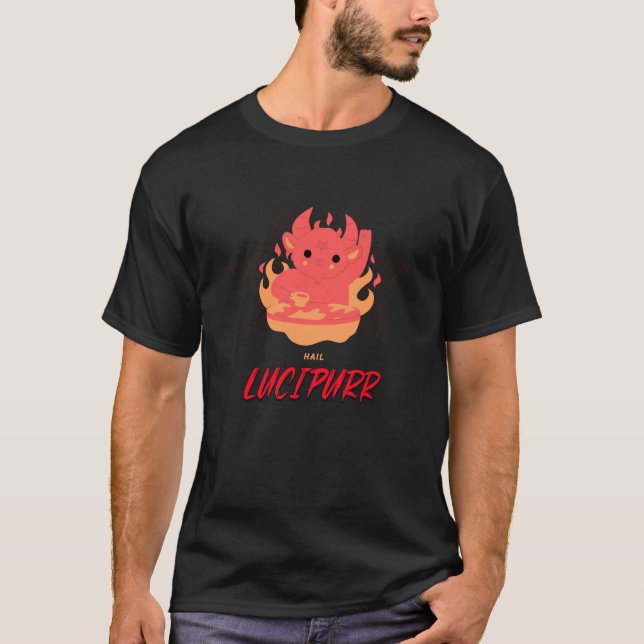 Hail Lucipurr T Shirt (Framsida)