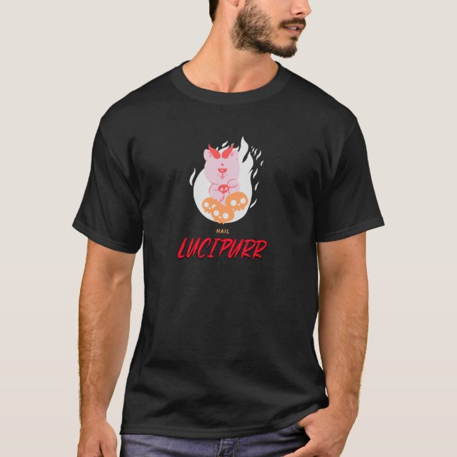 Hail Lucipurr T Shirt (Framsida)