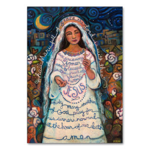Hail Mary, Ave Maria-bönekort Bordsnummer