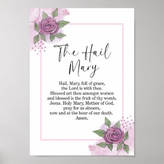 Hail Mary-bön, Kristalluktsväggkonsttryck Poster