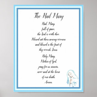 Hail Mary-bönposter Poster