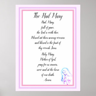 Hail Mary-bönposter Poster