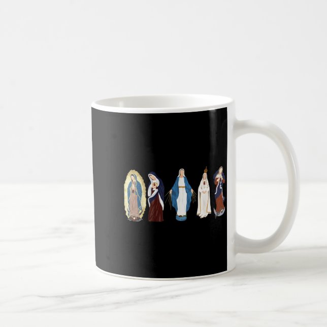 Hail Mary Full Of Grace, Blessed Virgin Mary, Bibl Kaffemugg (Höger)