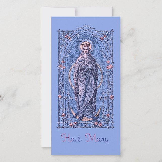 Hail Mary, Fullt av Grace Prayer Card (Framsida)