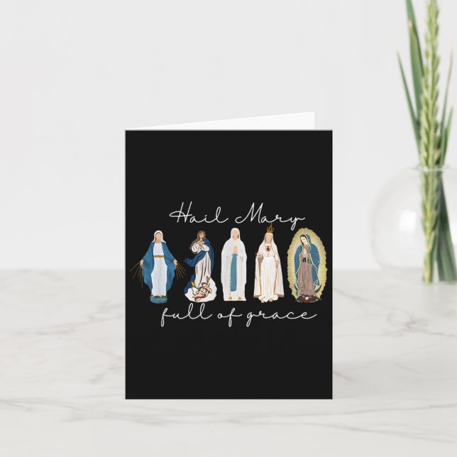 Hail Mary Fullt of Grace, välsignad Virgin Mary, B Kort (Framsida)