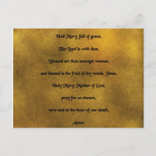 Hail Mary Postcard Vykort (Framsida)