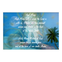 HAIL MARY PRAYER BEAUTIFUL POSTER