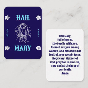 Hail Mary Prayer Card - modernt språk Placeringskort
