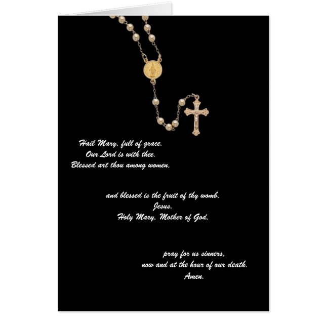 "Hail Mary" Prayer Hälsningskort (Framsidan)