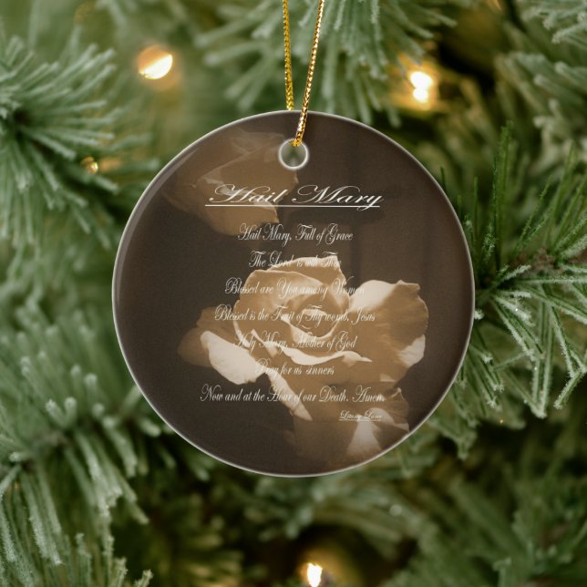 Hail Mary Prayer Julgransprydnad Keramik (Träd)