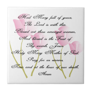 Hail Mary Prayer Kakelplatta