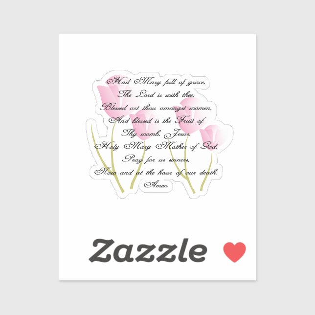 Hail Mary Prayer Klistermärken (Ark)