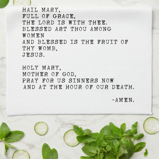 Hail Mary Prayer Kökshandduk (Vikta)