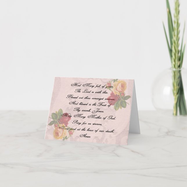 Hail Mary Prayer Kort (Framsida)