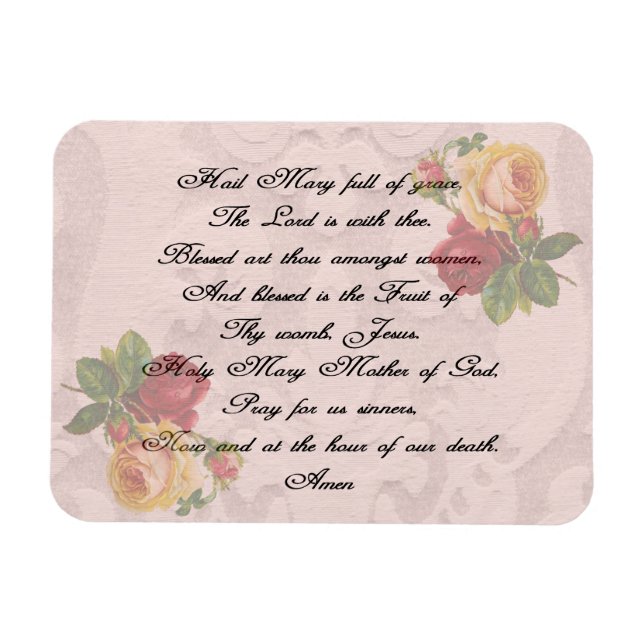 Hail Mary Prayer Magnet (Horisontell)