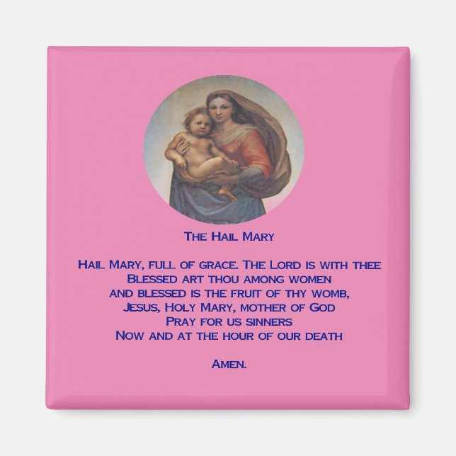 Hail Mary Prayer Magnet (Framsidan)