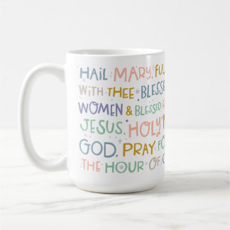Hail Mary Prayer Mugg | Katolsk kaffe Mugg