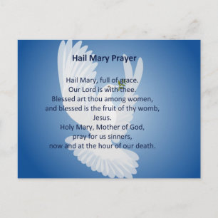 Hail Mary Prayer Postcard Vykort