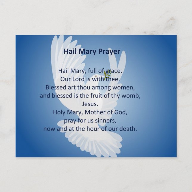Hail Mary Prayer Postcard Vykort (Framsida)