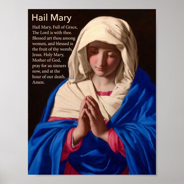 Hail Mary Prayer Poster (Framsidan)