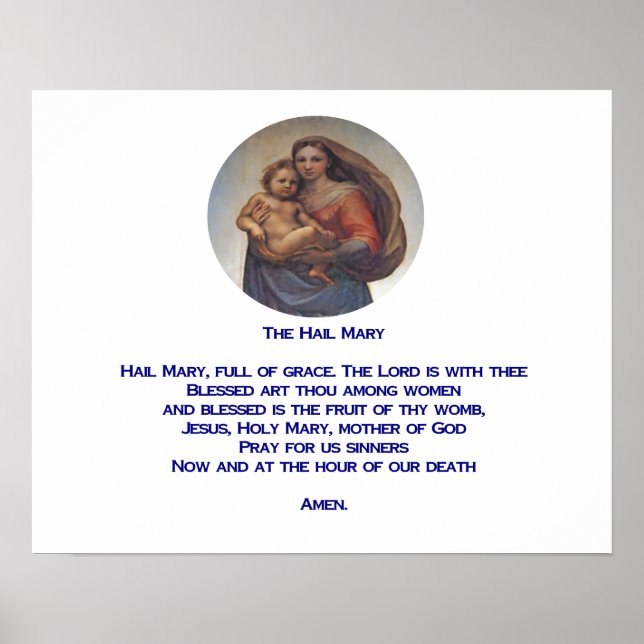 Hail Mary prayer Poster (Framsidan)