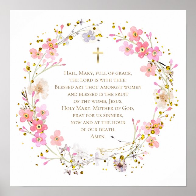 Hail Mary prayer Poster (Framsidan)