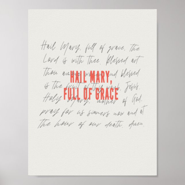Hail Mary Prayer Poster (Framsidan)