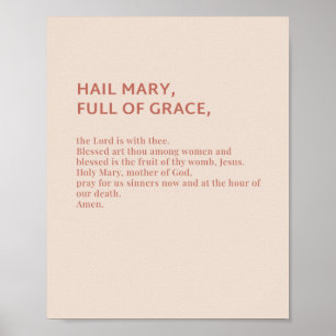Hail Mary Prayer Poster