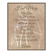Hail Mary Prayer Poster