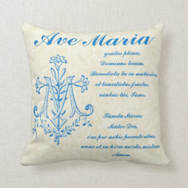 Hail Mary Prayer Religiösa Ave Maria Latin Kudde