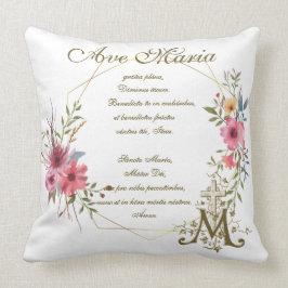 Hail Mary Prayer Religiösa Ave Maria Latin Kudde